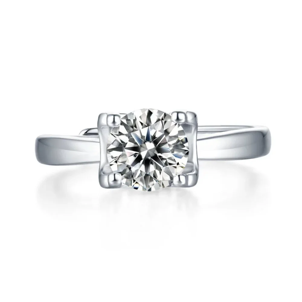Certified 3ct. t.w. Moissanite Diamond Engagement Ring NEW B